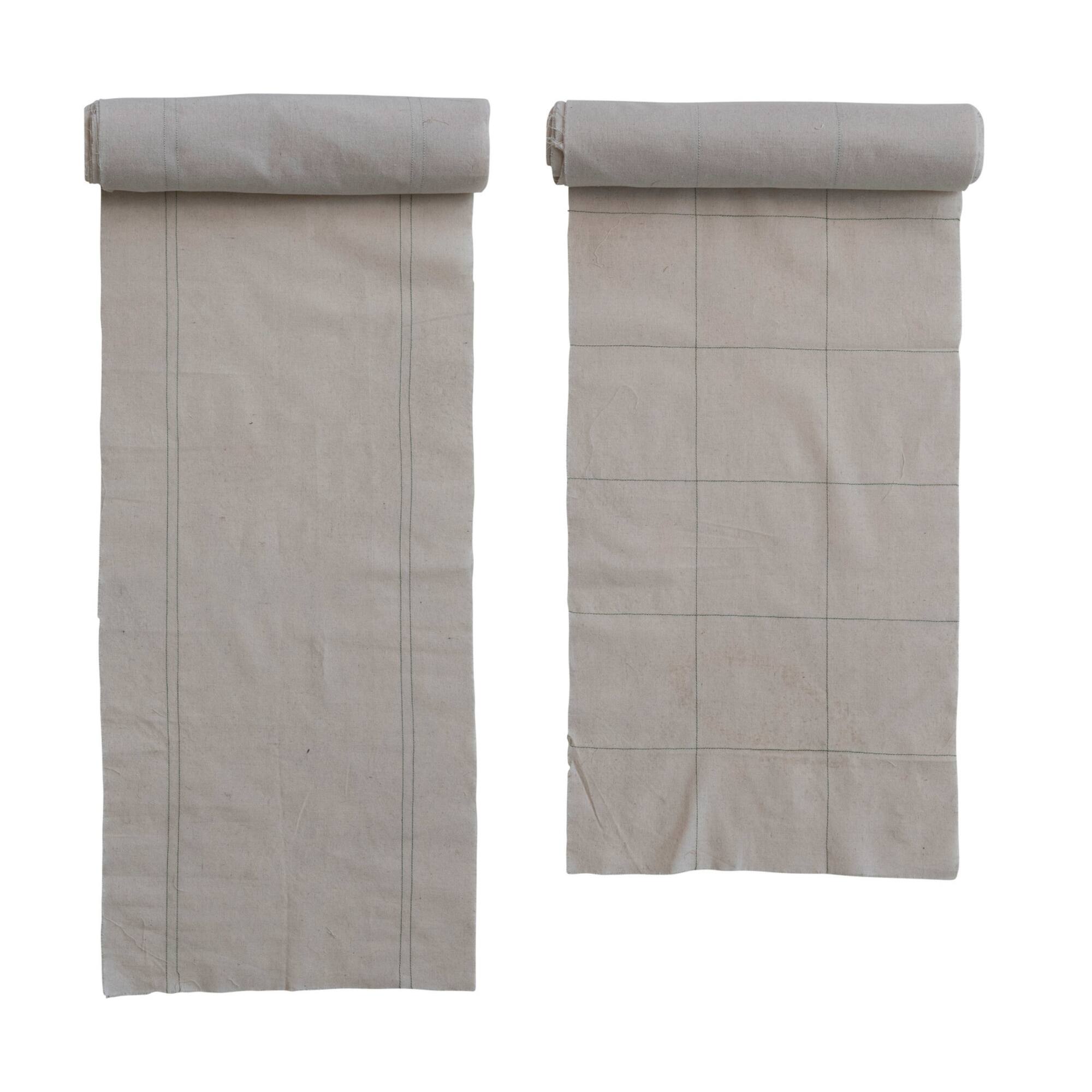 Hello Honey® Natural & Green Woven Torn Cotton Blend Fabric Roll Set